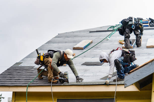 Professional Gutter Installation technician working in Hopewell, VA
